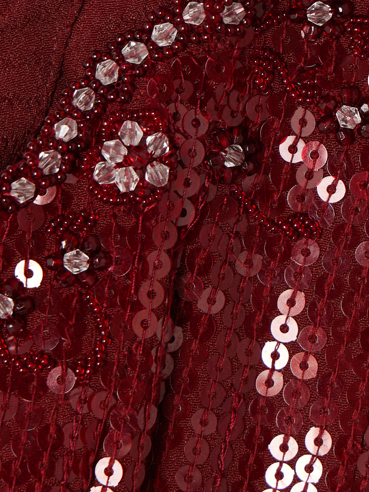 Clio Peppiatt Syrah Embellished Tulle Bustier Top In Red