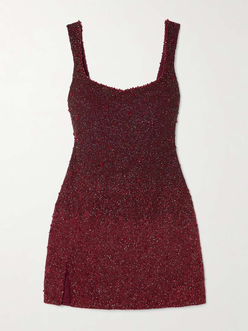 Clio Peppiatt Embellished Stretch-tulle Mini Dress