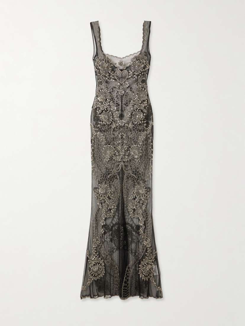 Clio Peppiatt Cora Embellished Tulle Gown