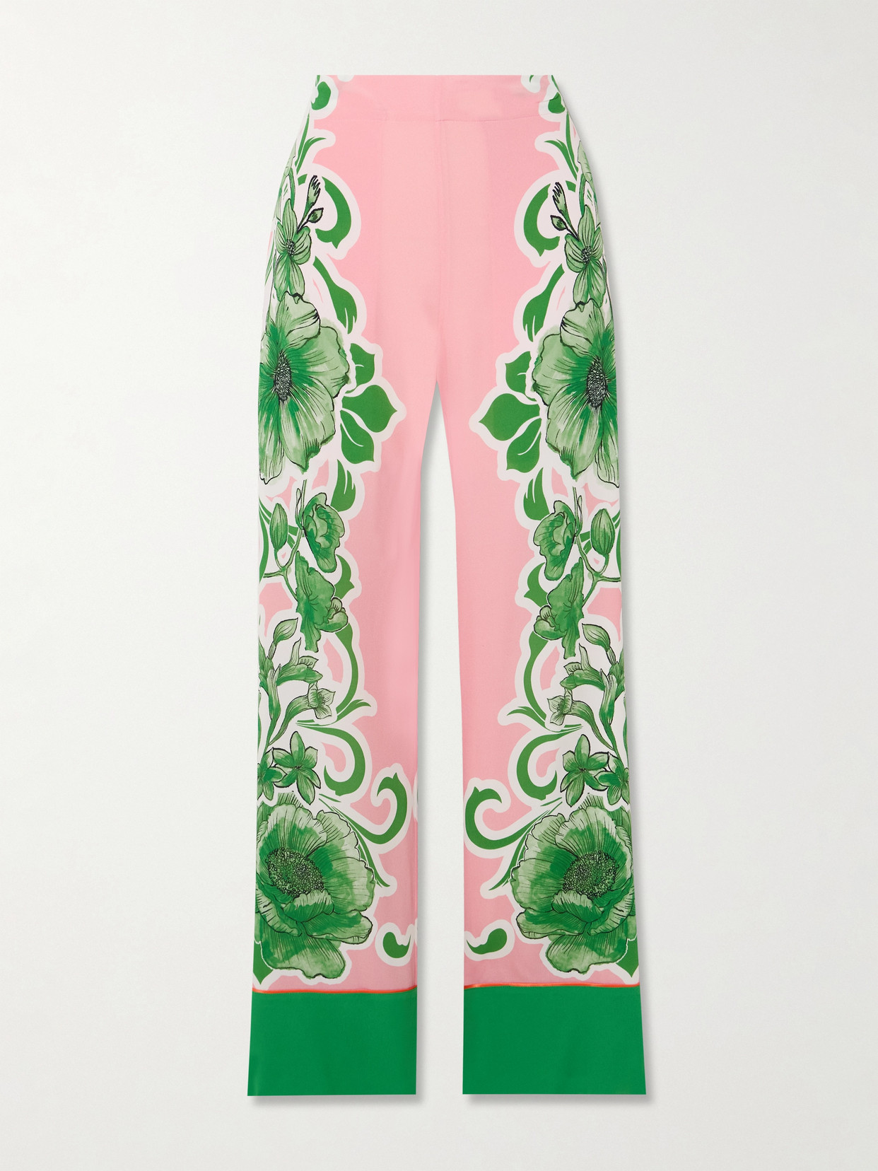Borgo De Nor Havana Floral-print Crepe Straight-leg Pants In Multi