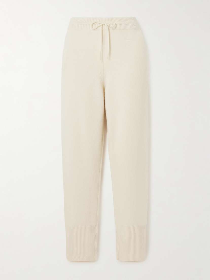 TOTEME Embroidered Cashmere Track Pants