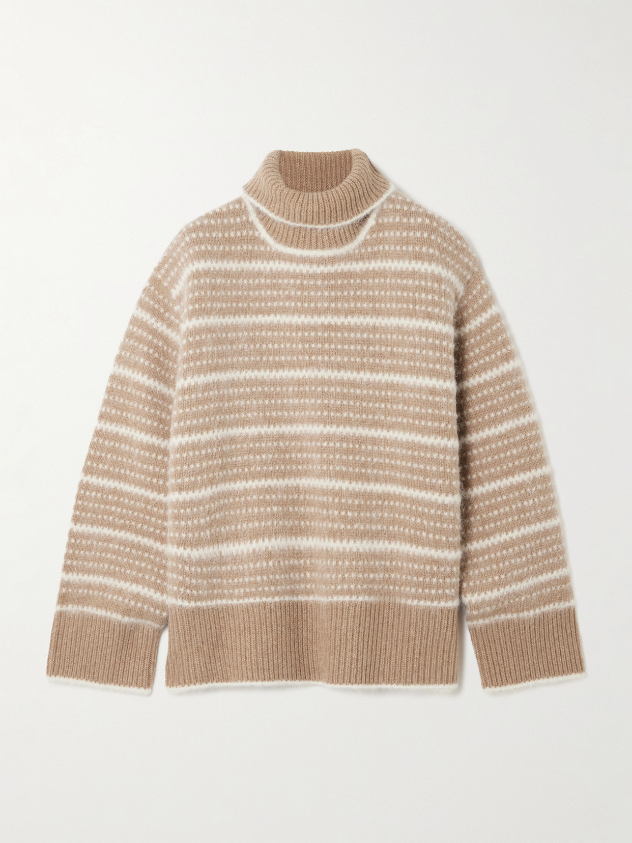 Totême Scandi Wool-blend Turtleneck Sweater In Brown