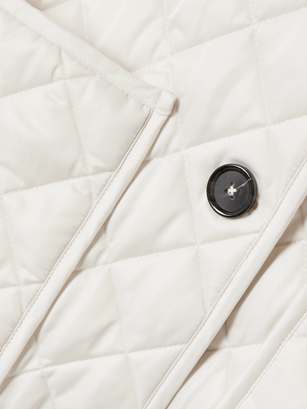 Totême Naxos Scarf-detailed Quilted Recycled-shell Jacket In White