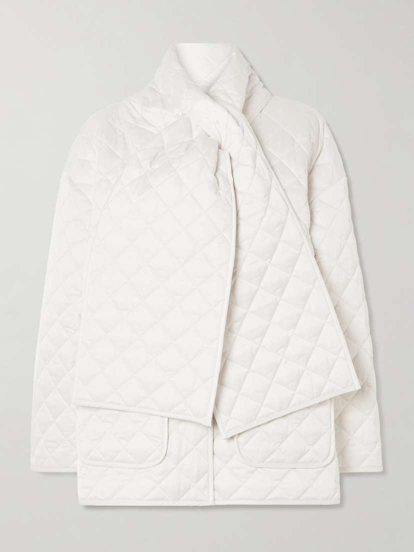 Toteme — Scarf-detailed quilted recycled-shell jacket
