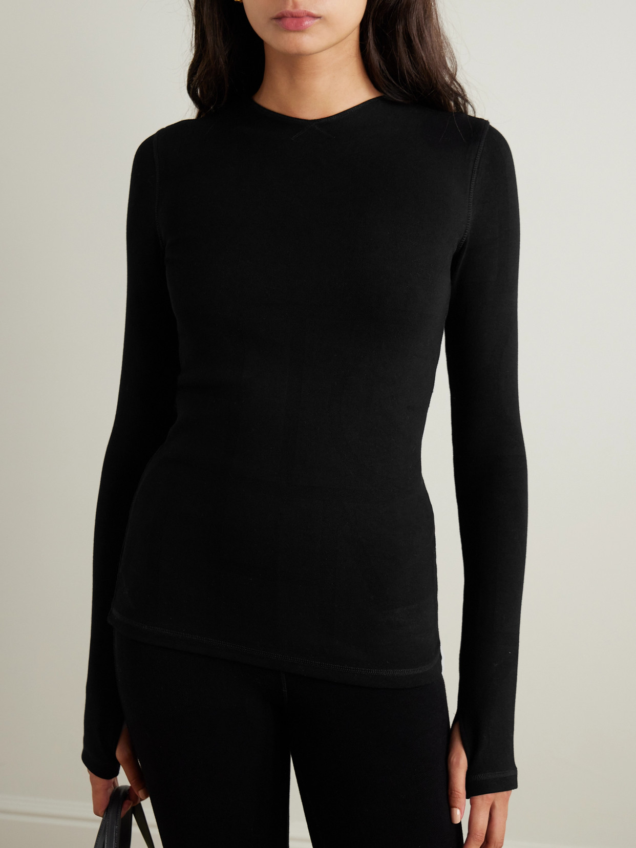 Jacquard-Knit Top