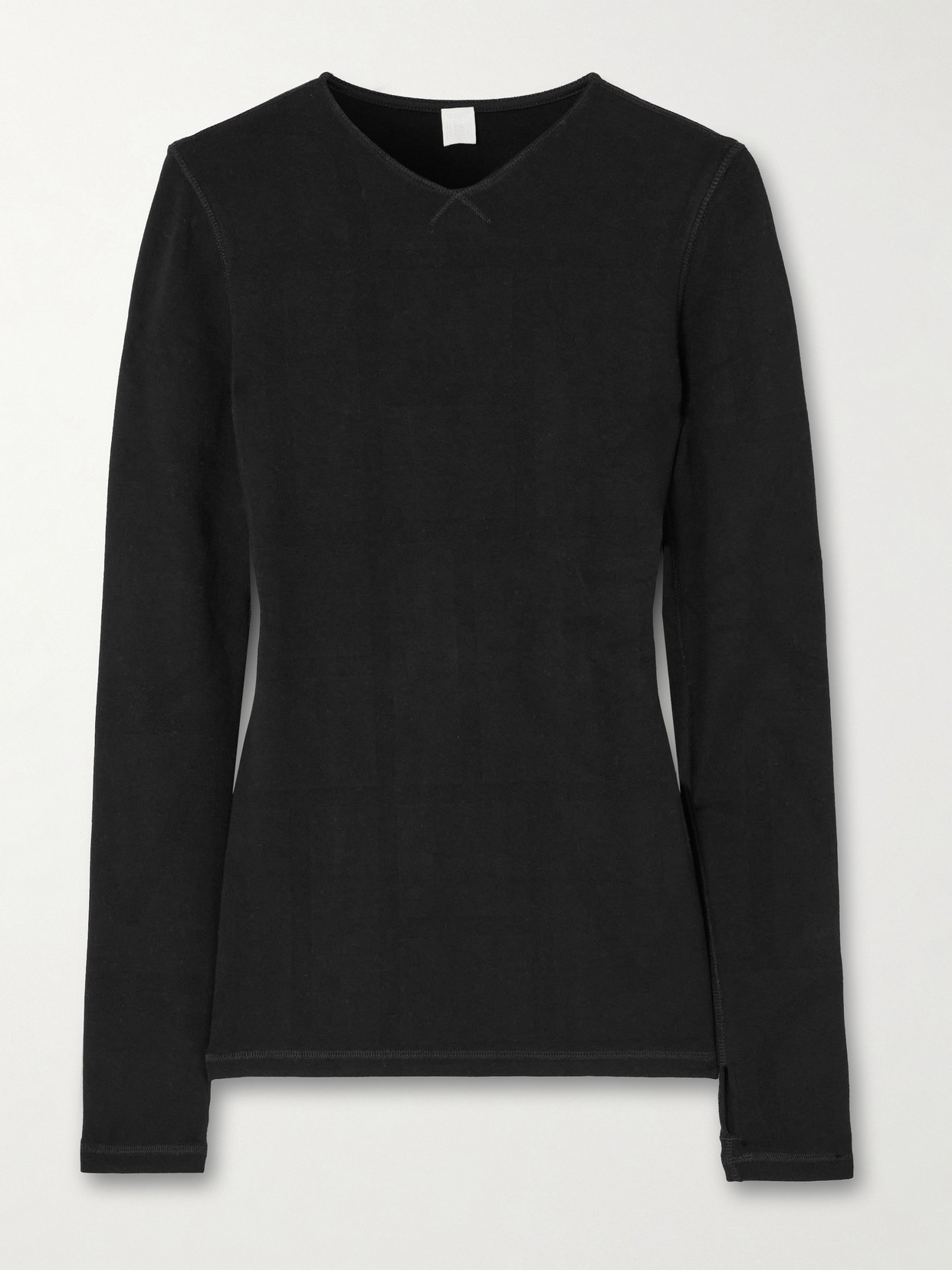 Totême Melina Jacquard-knit Top In Black