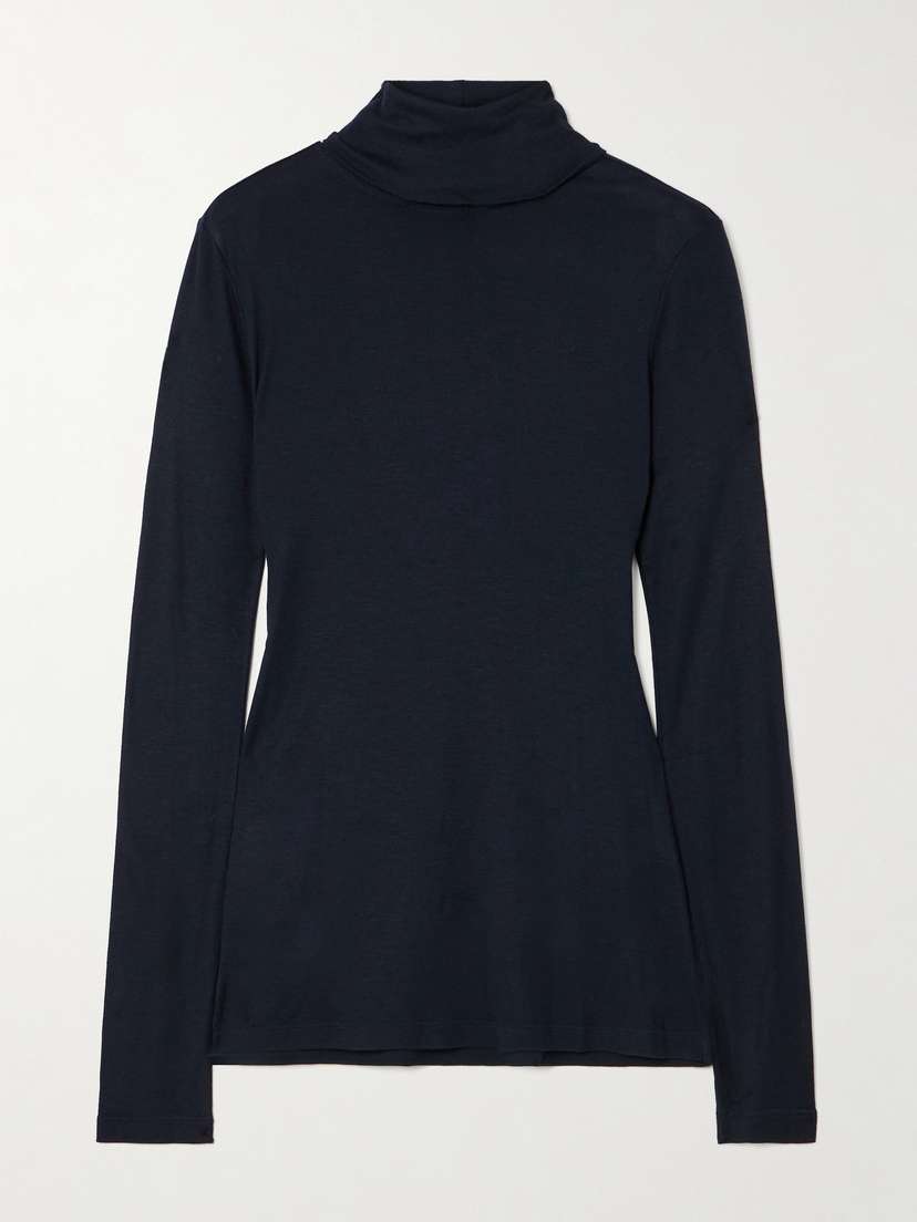 TOTEME Ribbed Jersey Turtleneck Top