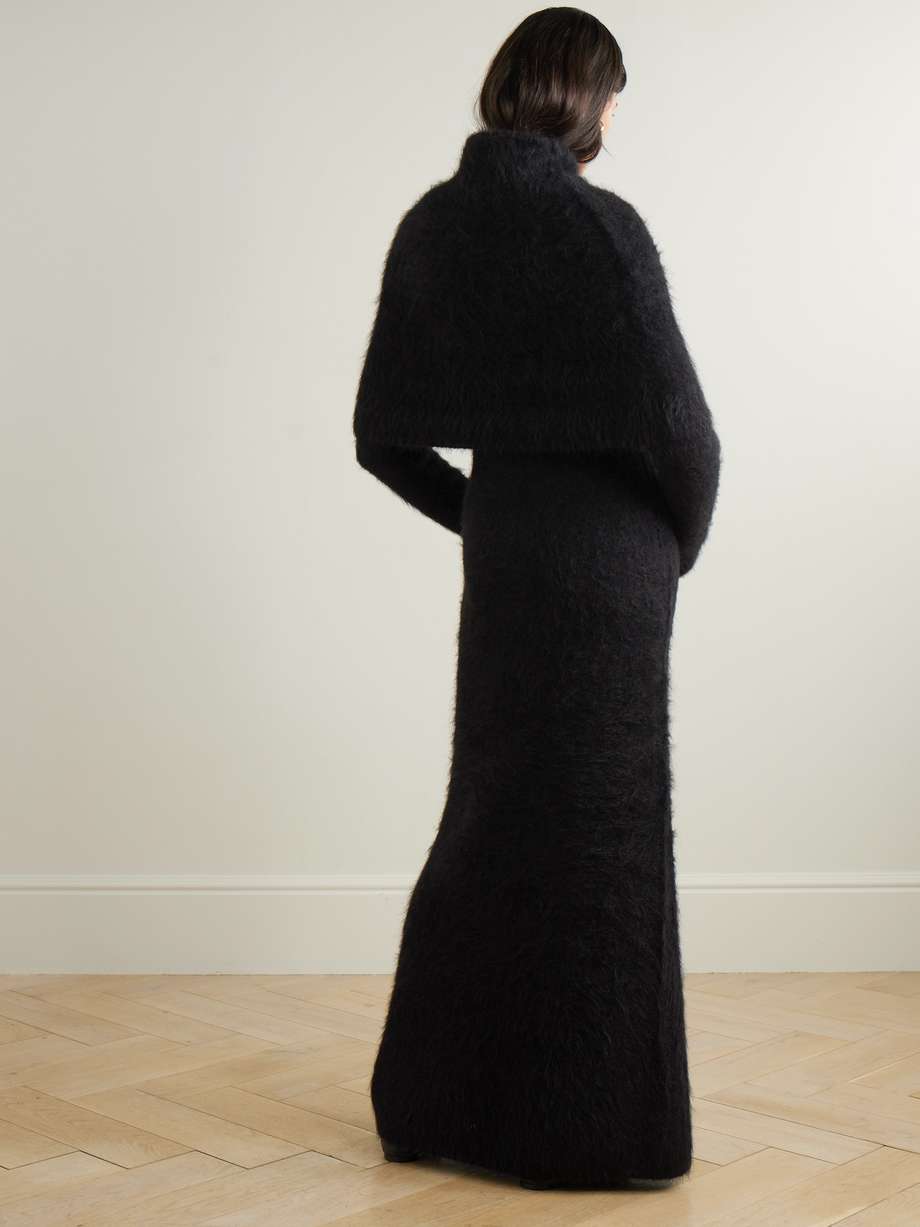 alpaca-blend turtleneck maxi dress