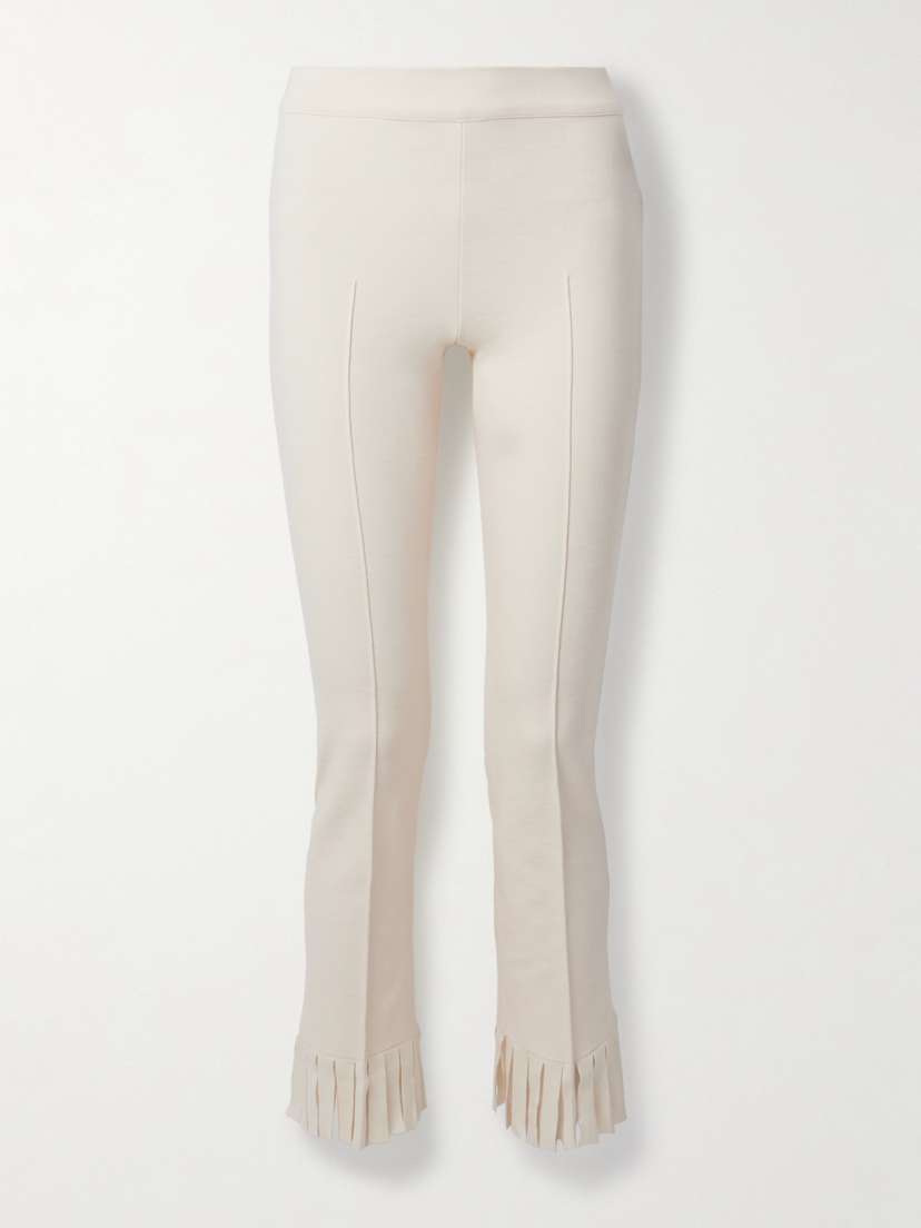 HIGH SPORT Louis Fringed Cotton-blend Jacquard Straight-leg Pants
