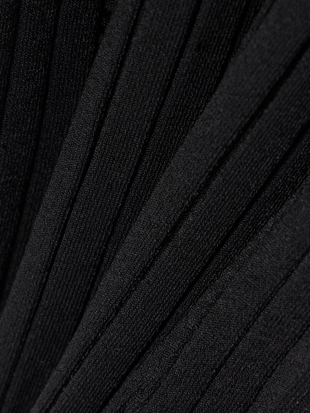 High Sport Pj Ribbed-knit Top In Black