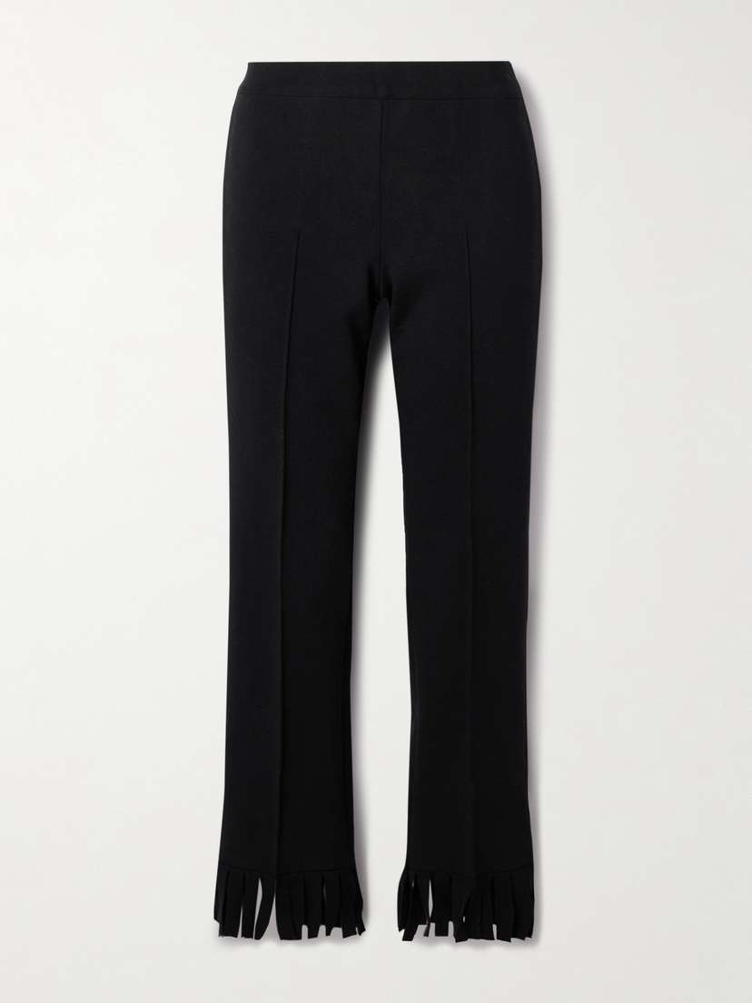 HIGH SPORT Louis Fringed Cotton-blend Jacquard Straight-leg Pants
