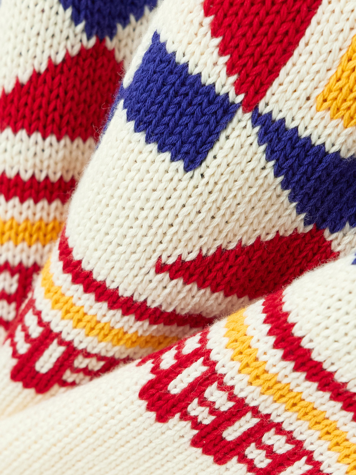 High Sport Lara Intarsia-knit Cotton-blend Sweater In Ecru