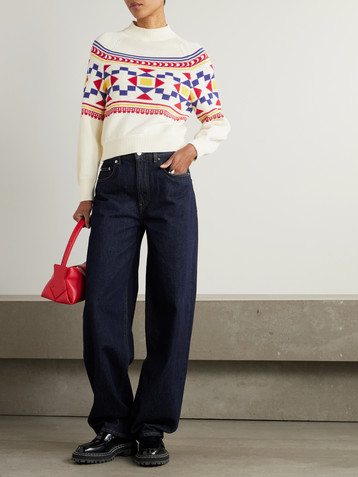 High Sport Lara intarsia-knit cotton-blend sweater