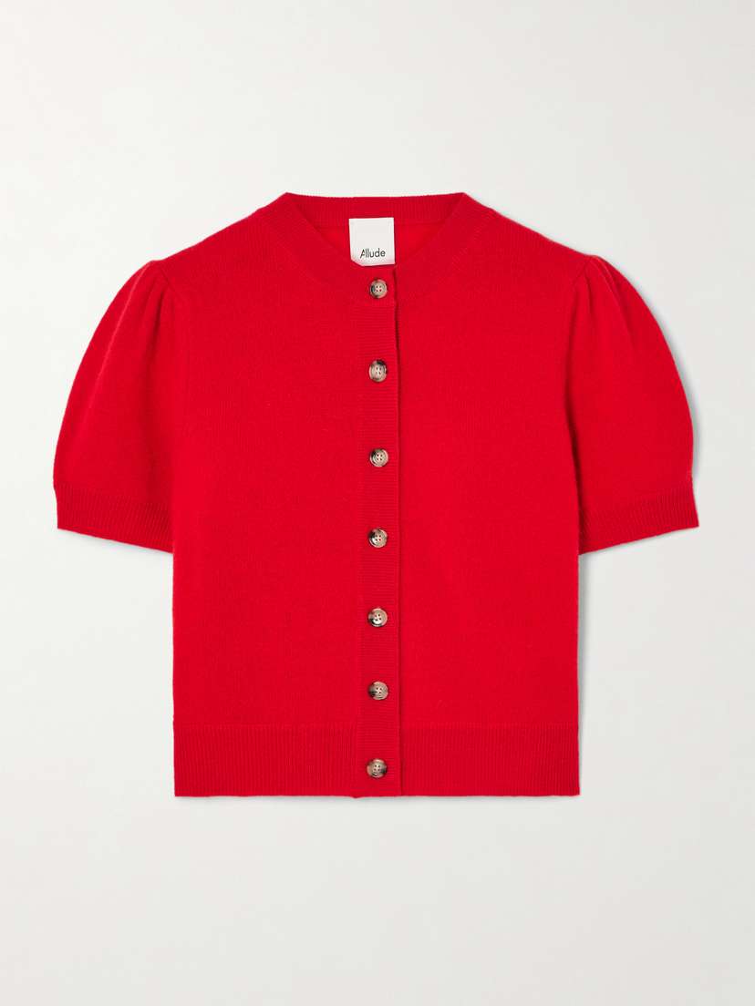 Allude Cropped Cashmere Cardigan