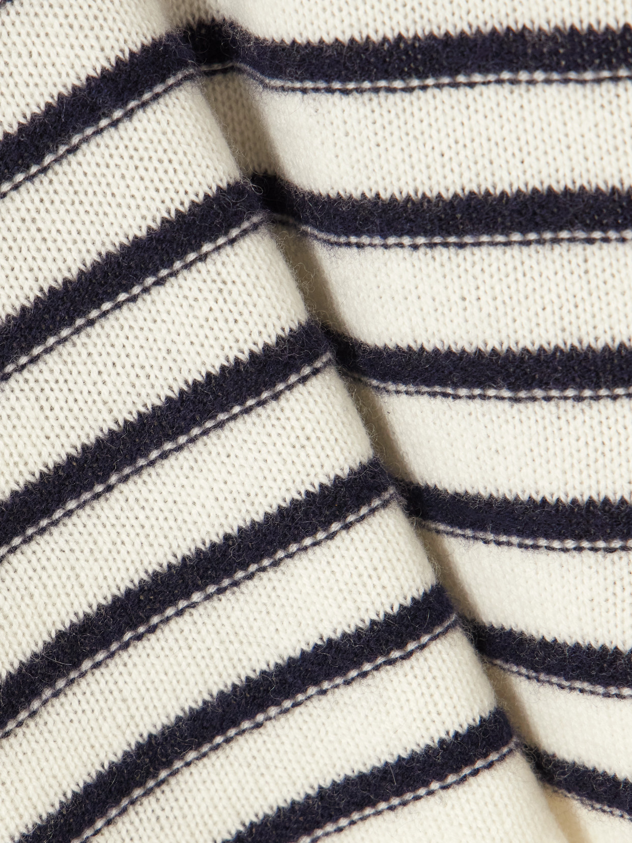 Striped Wool And Cashmere-Blend Polo Sweater