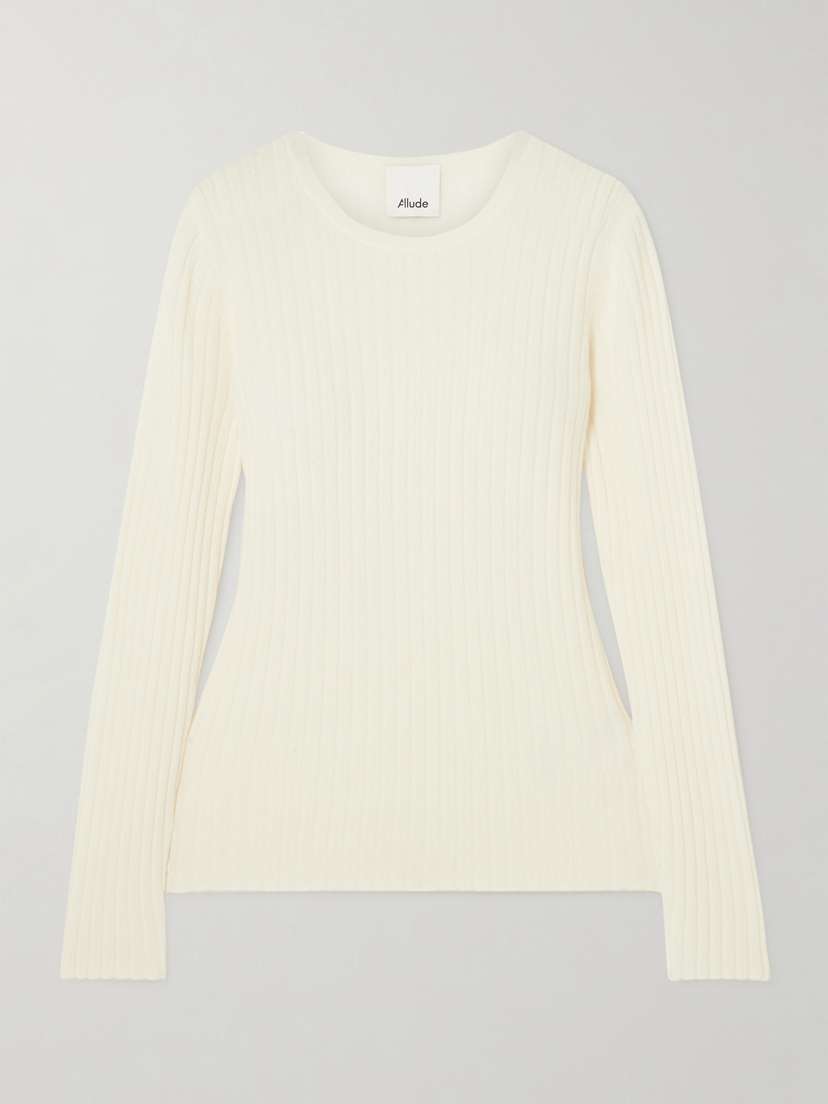 Allude Ribbed Cashmere Sweater
