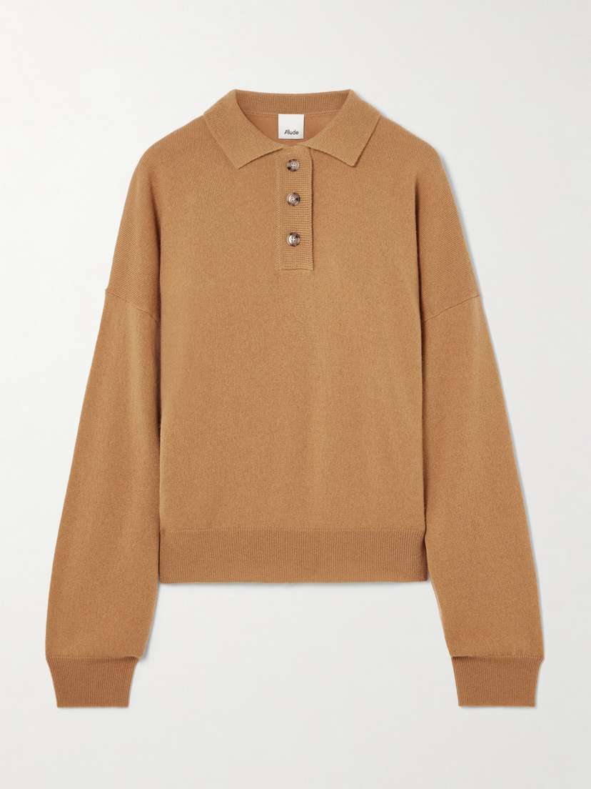Allude Wool And Cashmere-blend Polo Sweater