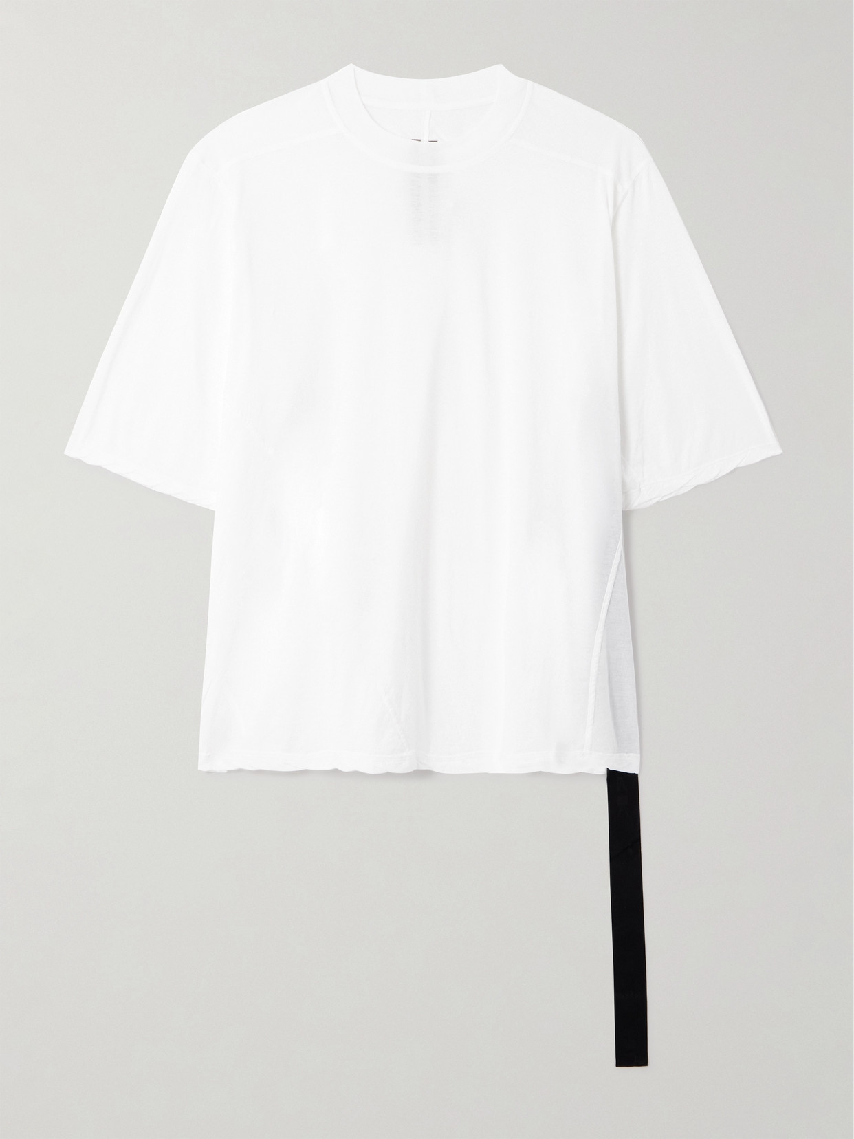 Rick Owens Walrus Paneled Cotton-jersey T-shirt In White