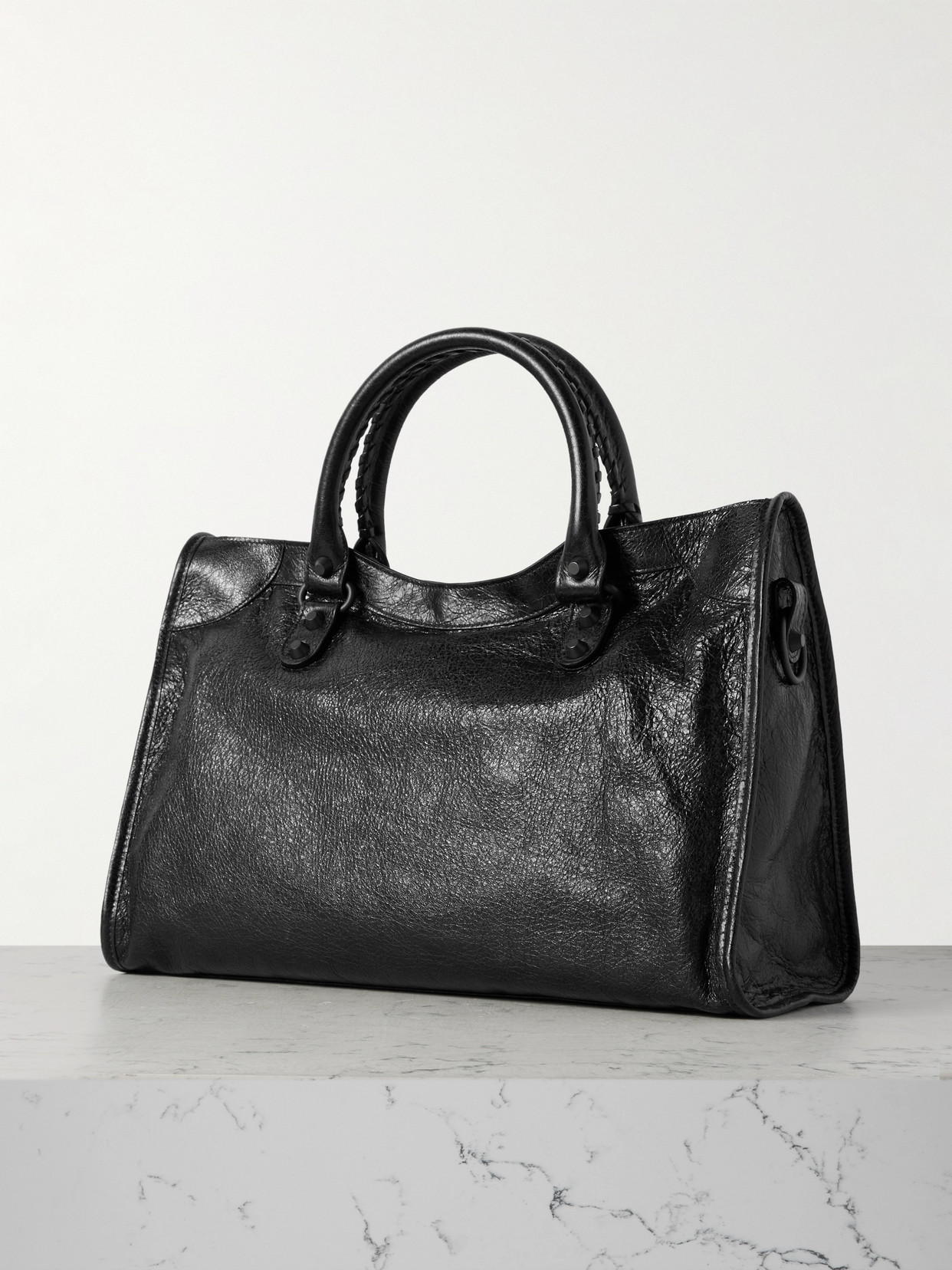 Balenciaga Le City Medium Textured-leather Tote