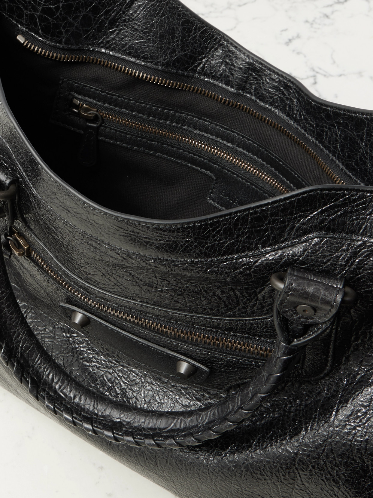 Balenciaga Le City Medium Textured-leather Tote