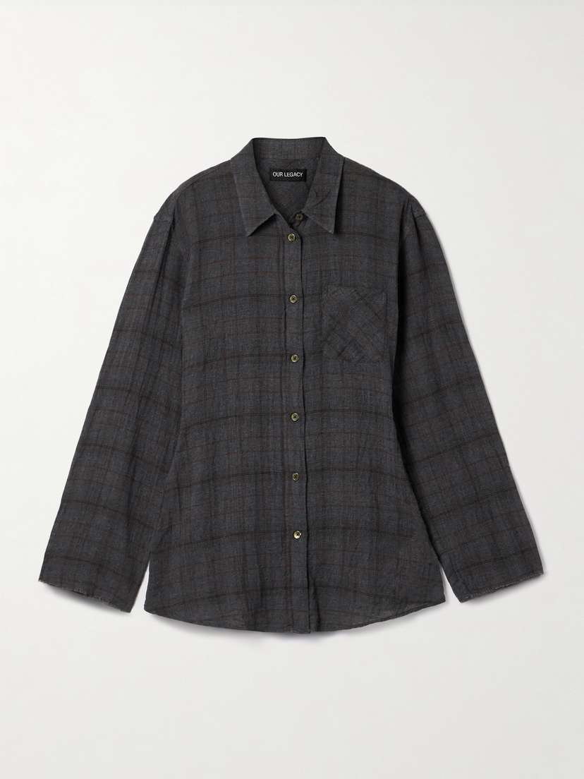Our Legacy Daisy Checked Cotton-blend Gauze Shirt