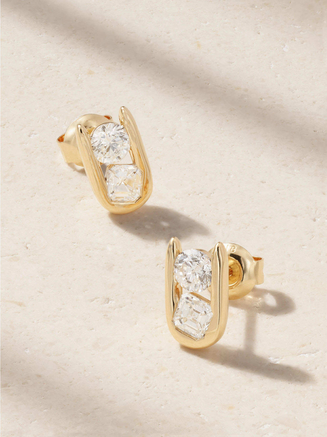Uniform Object Major Impact 18-karat Gold Diamond Earrings