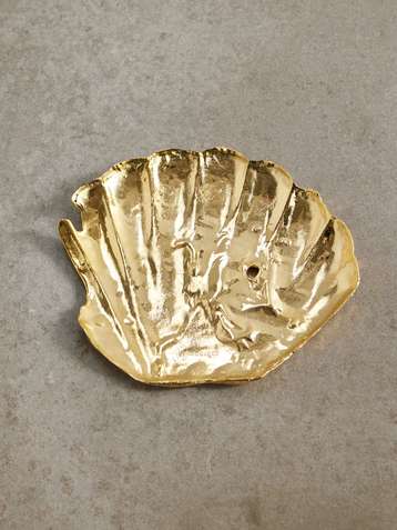ALIGHIERI The Shell of Clarity gold-plated dish