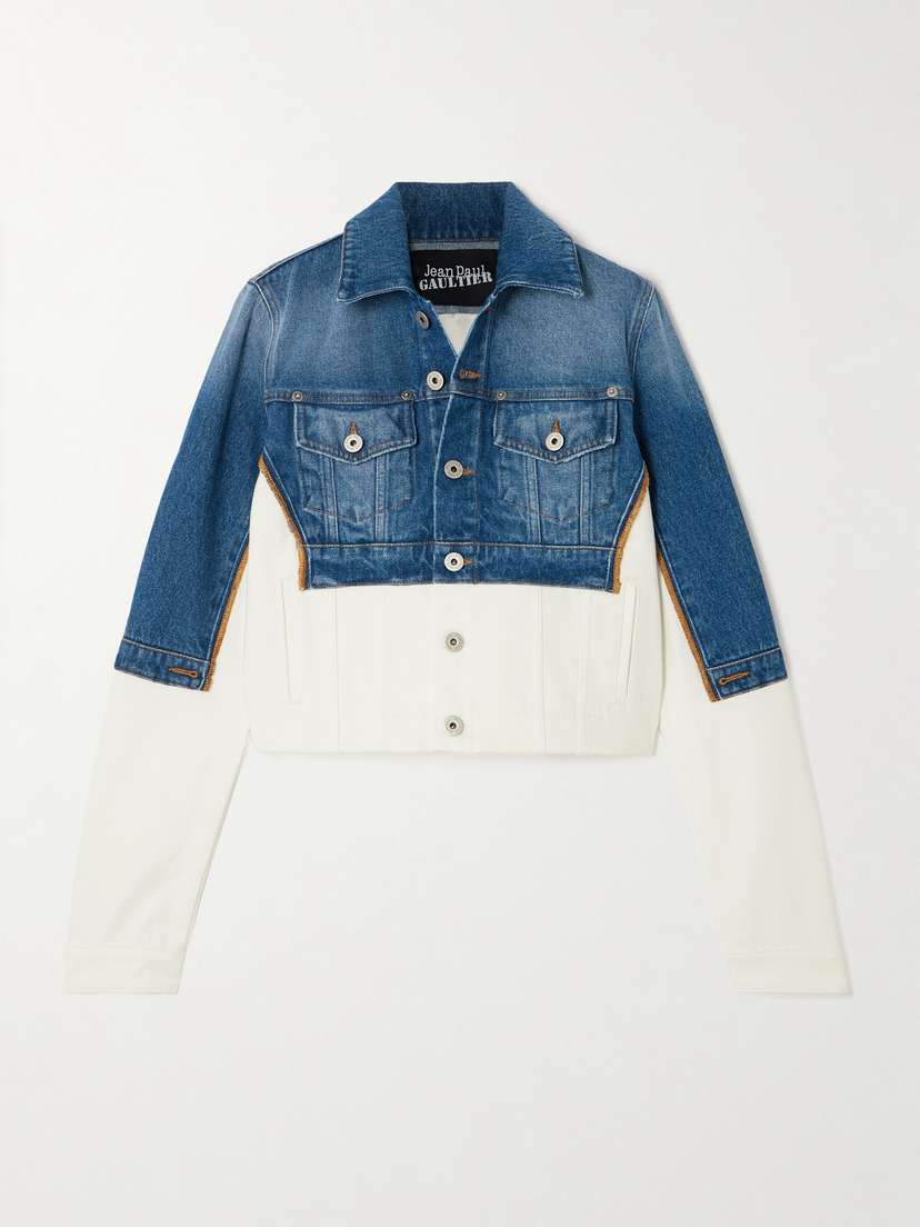 Jean Paul Gaultier Petit Grand Two-tone Denim Jacket