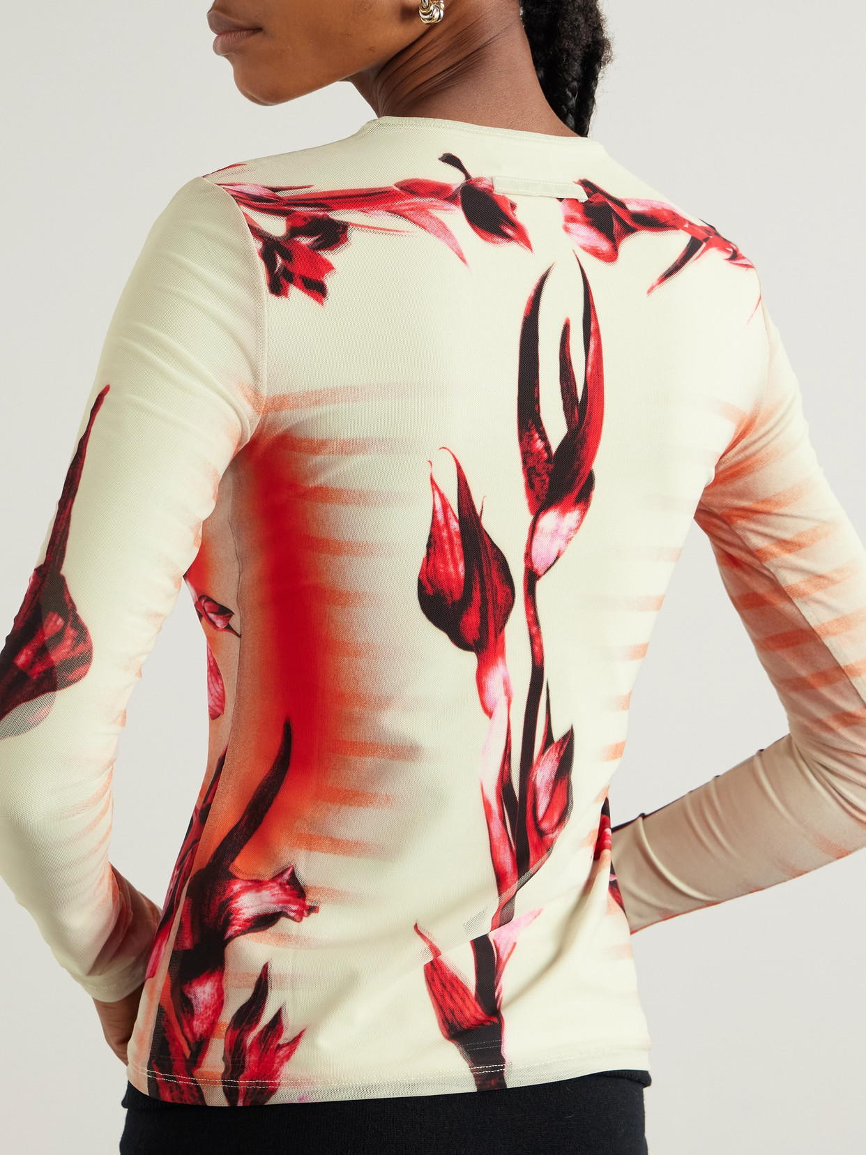 Jean Paul Gaultier Printed Stretch-jersey T-shirt In Multi