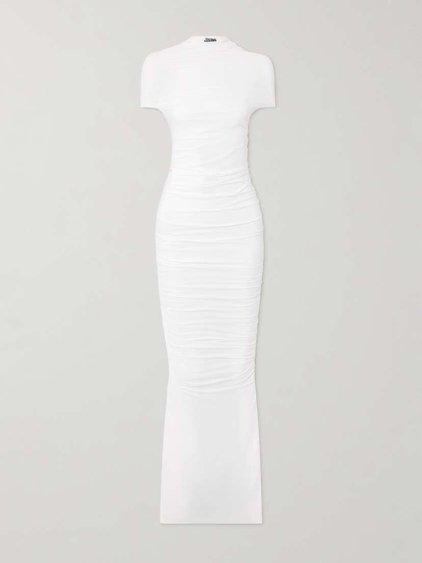 Jean Paul Gaultier Fringed Stretch-jersey Maxi Dress