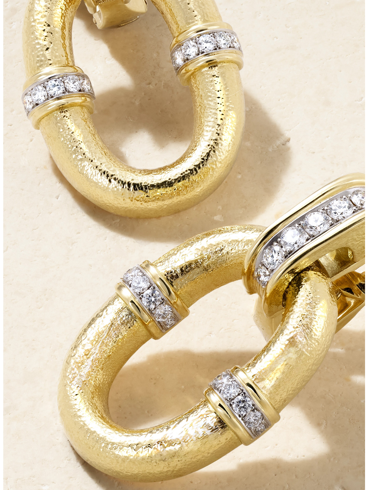 David Webb 18-karat Gold Diamond Clip Earrings In Gold