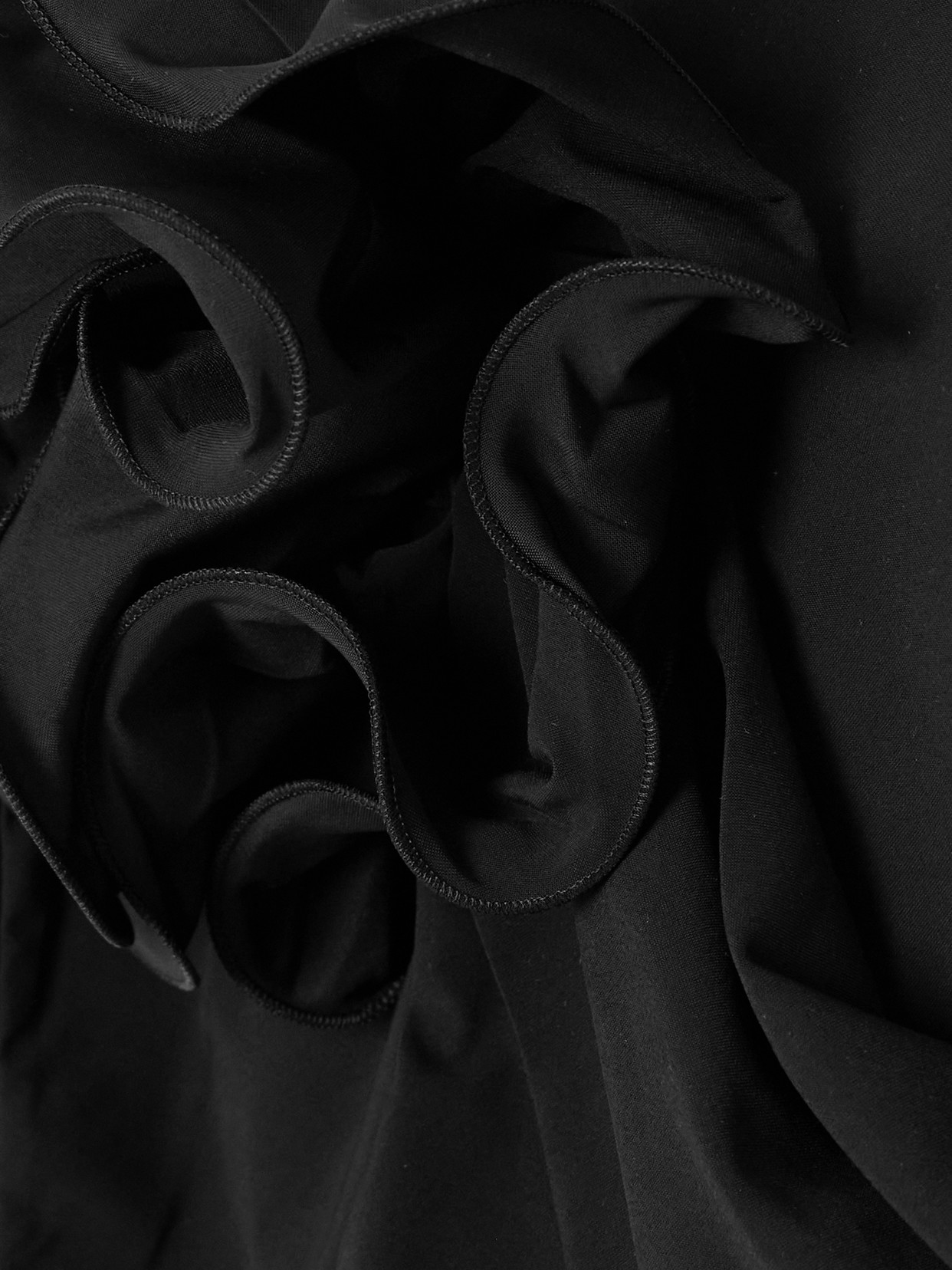 Magda Butrym One-piece Swimsuit With Applied Flower In Black