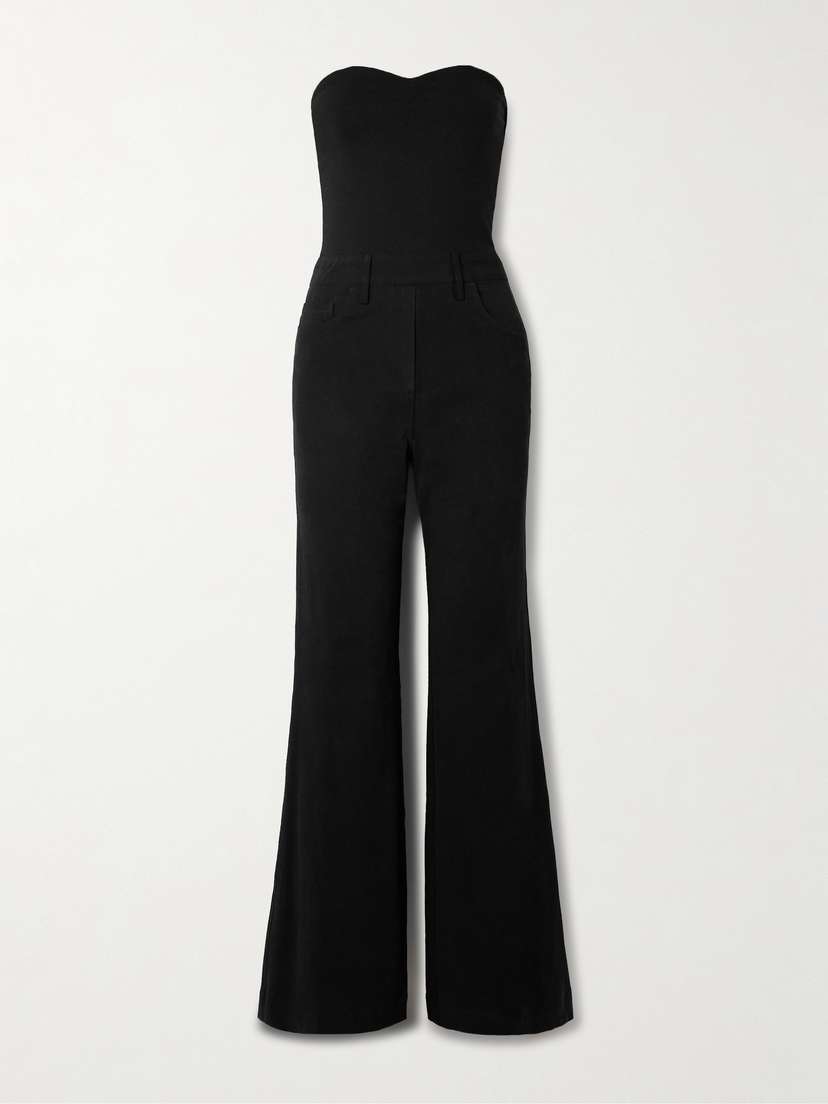 Rivet Utility Dynamite Strapless Cotton-blend Twill Jumpsuit