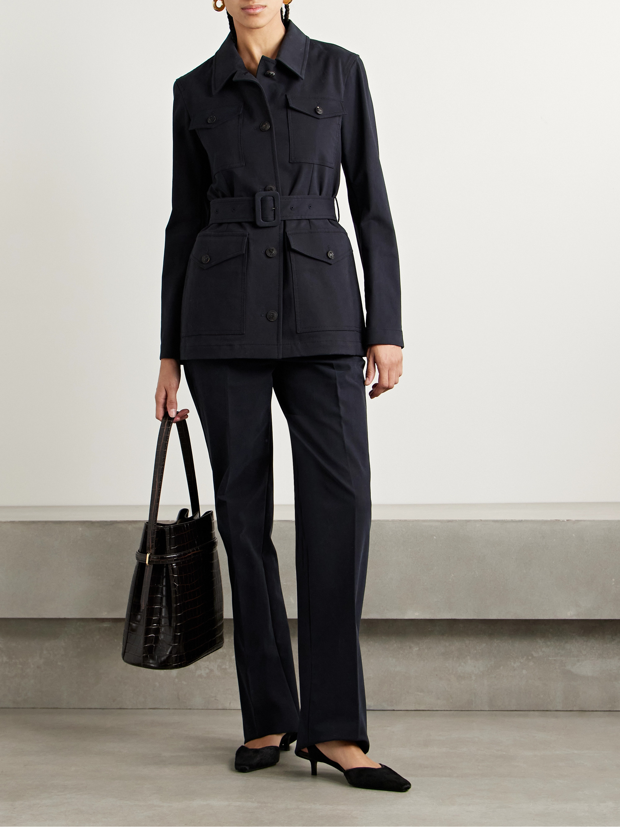 Veronica De Piante Avery cotton-blend straight-leg pants thumbnail