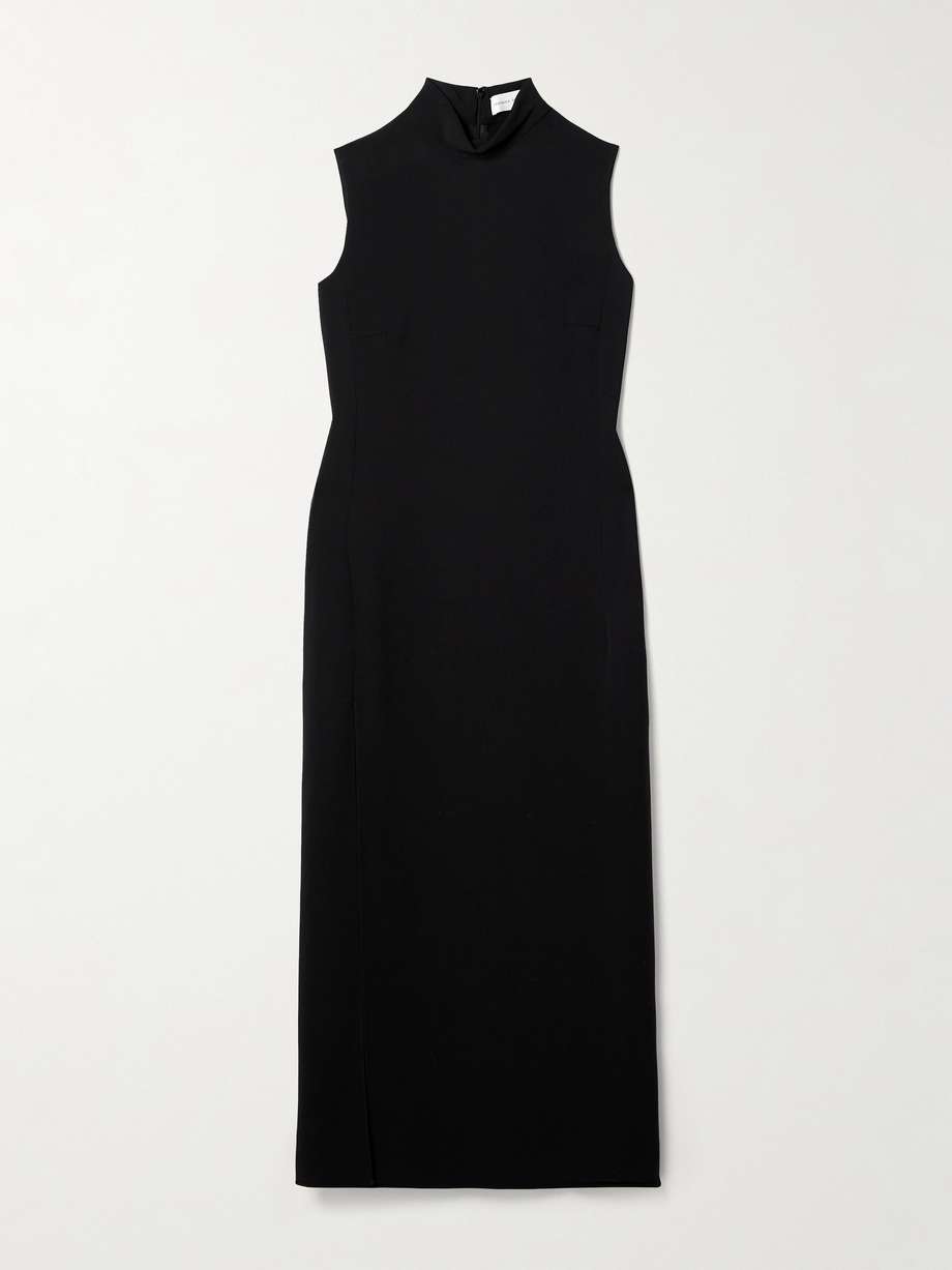 leah crepe midi dress