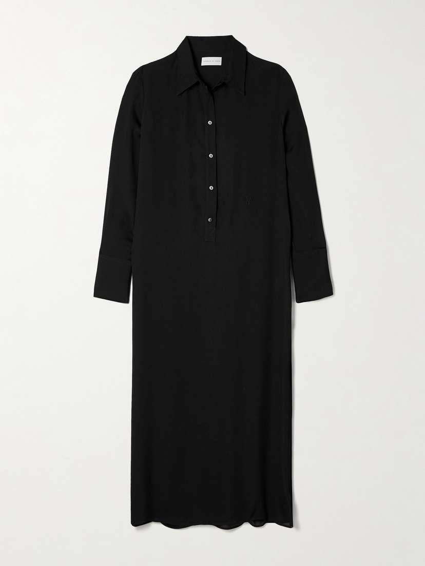 Veronica de Piante Marta Silk-georgette Midi Shirt Dress