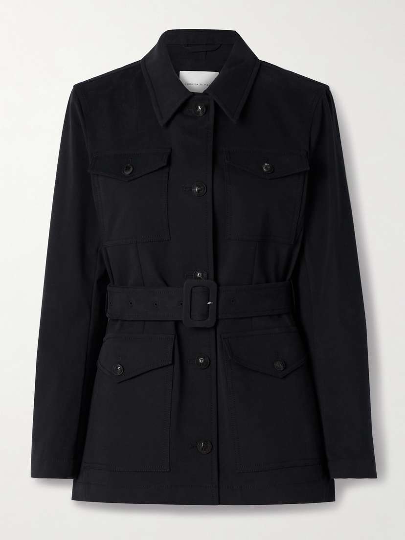 Veronica de Piante Amelia Belted Cotton-blend Jacket