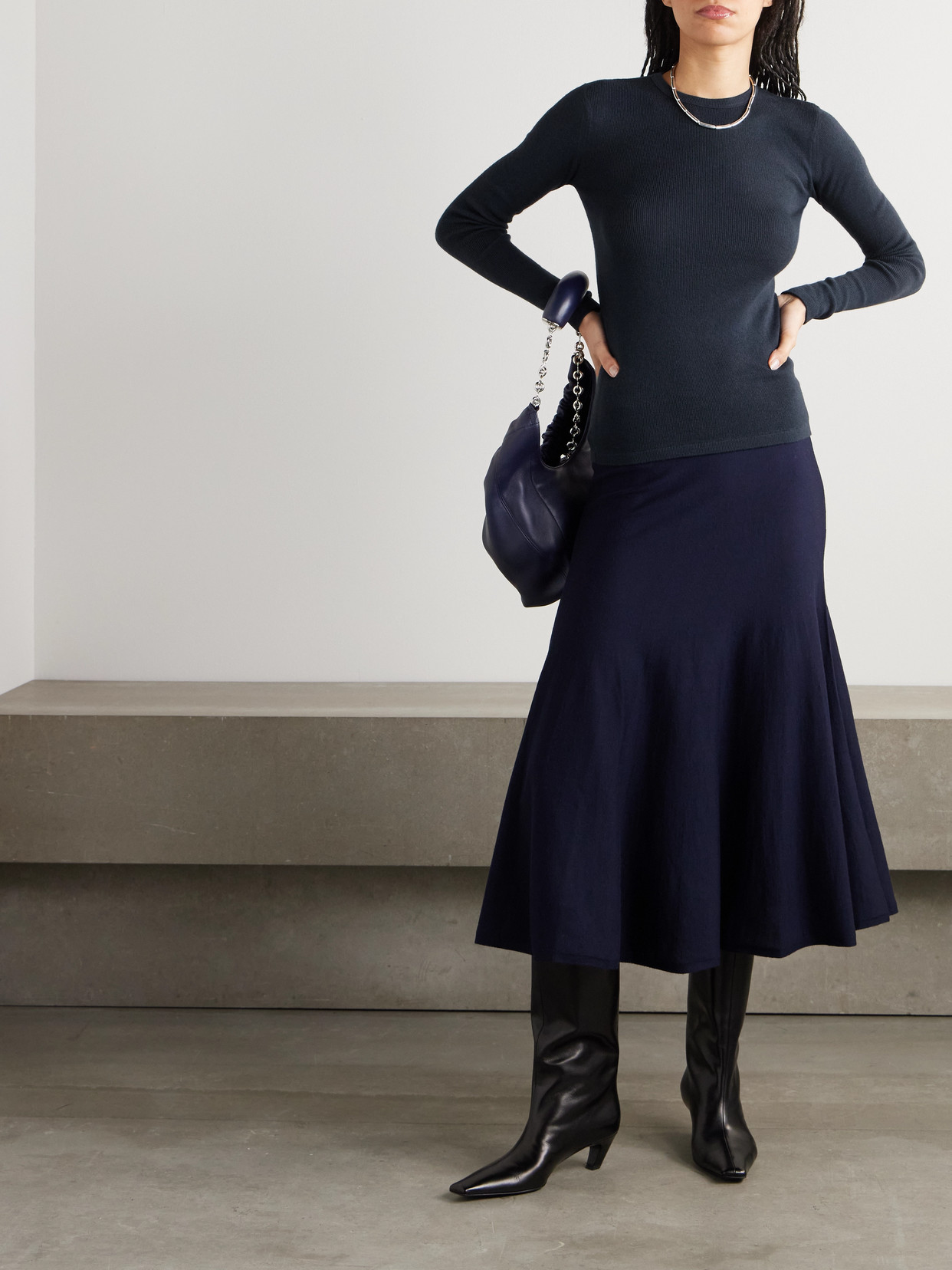 Lisa Yang Vivian Sweater In Blue