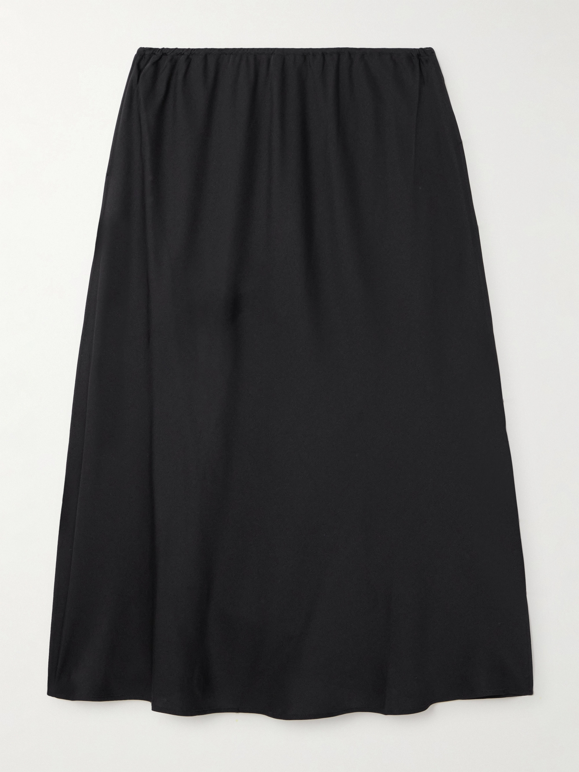 LISA YANG Silk-blend satin midi skirt