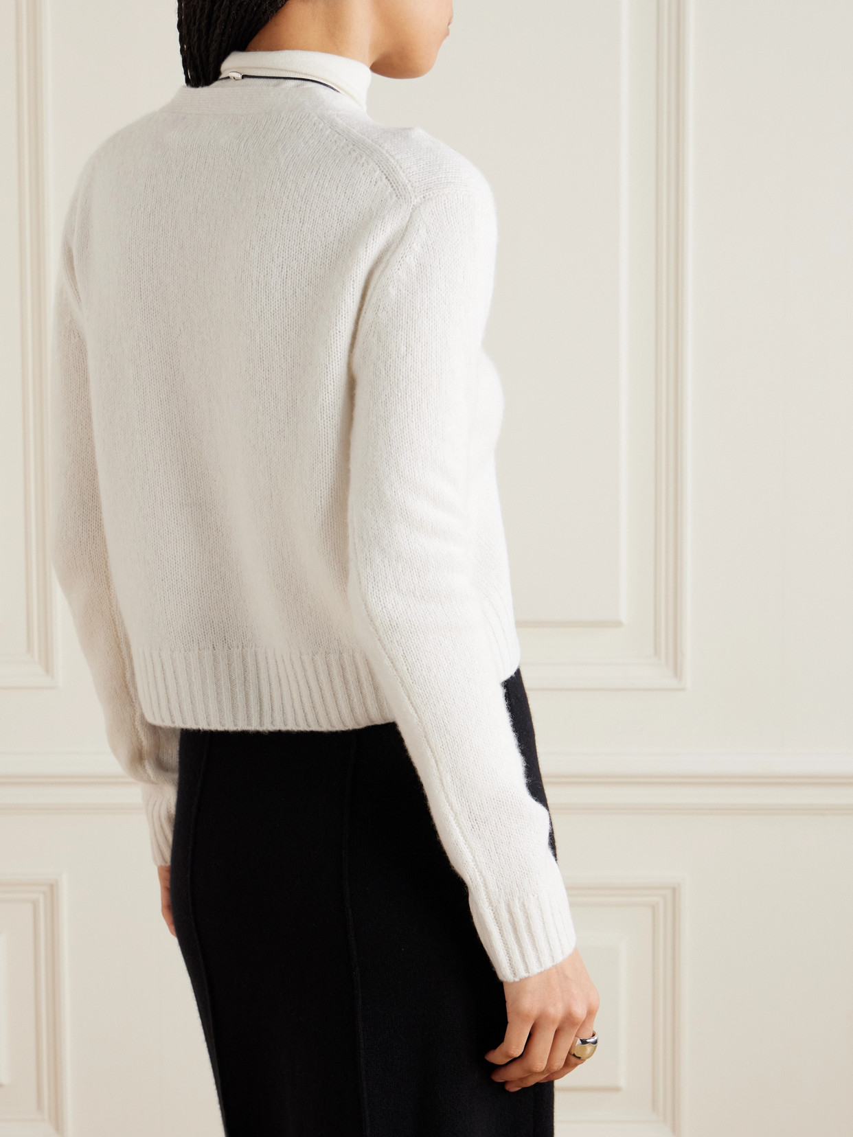 Lisa Yang Marionette Cashmere And Silk-blend Cardigan In Cream
