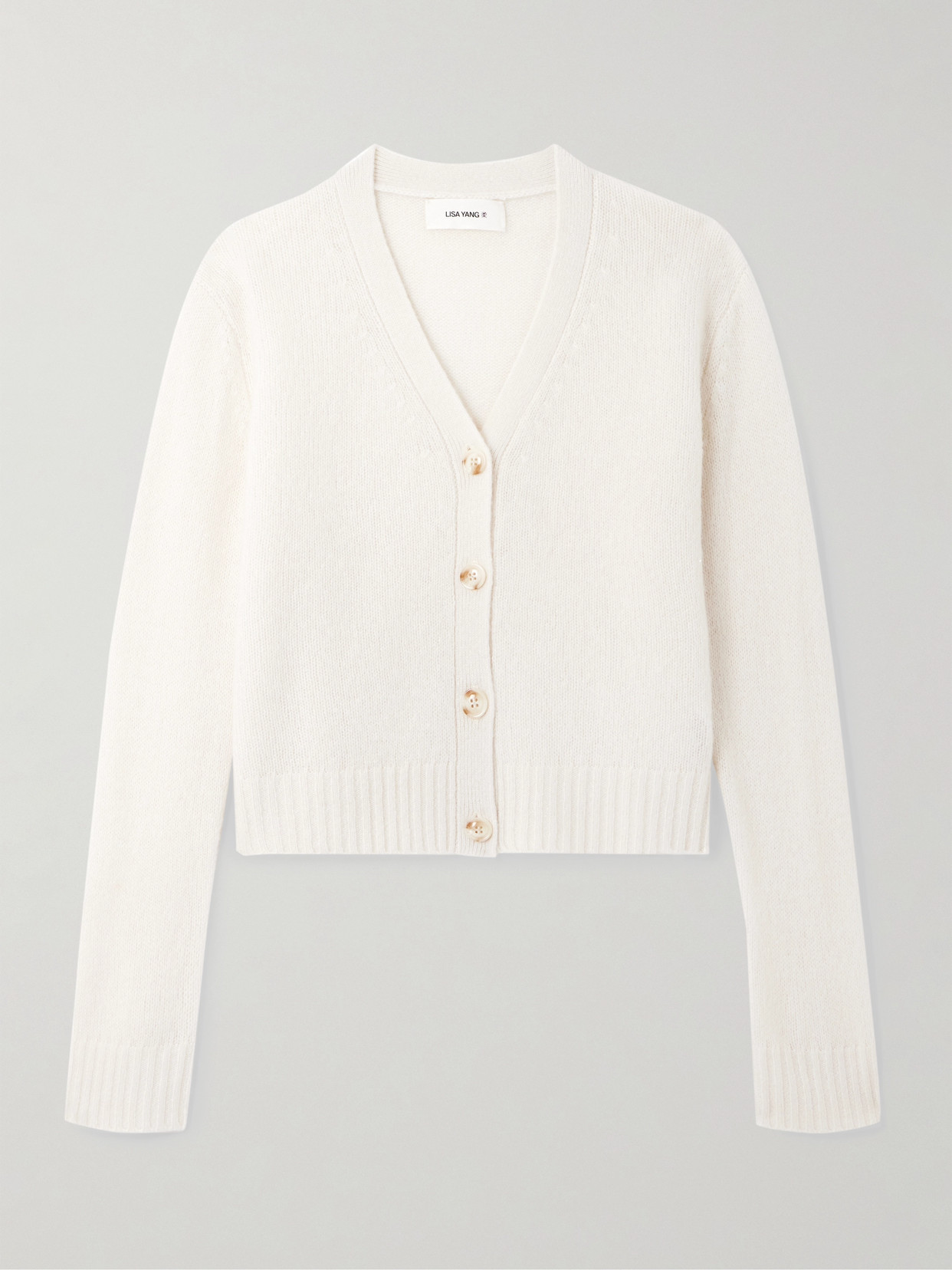 Lisa Yang Marionette Cashmere And Silk-blend Cardigan In Cream