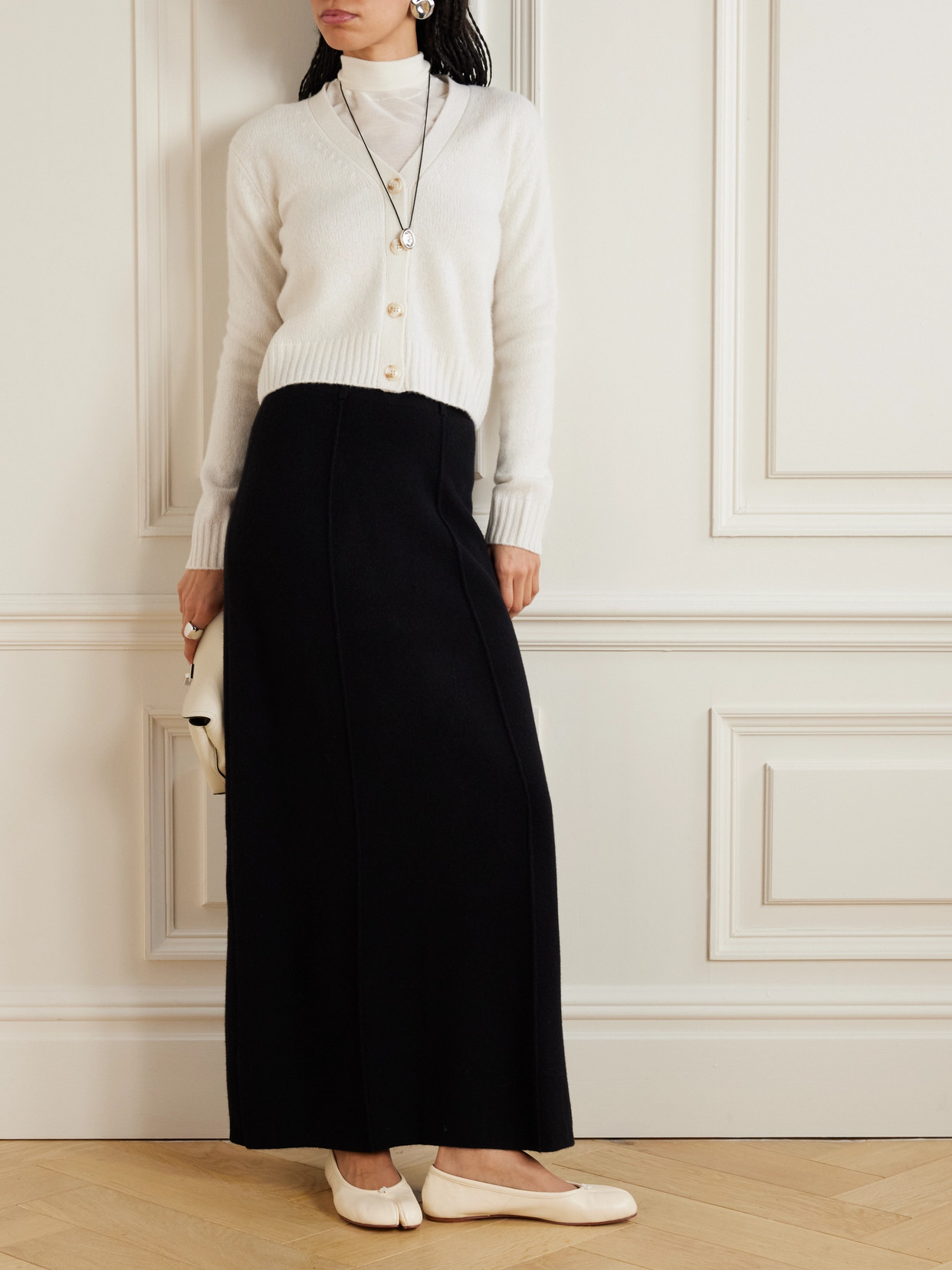 Lisa Yang Marionette Cashmere And Silk-blend Cardigan In Cream