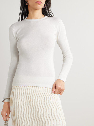 LISA YANG Vivian cotton and cashmere-blend T-shirt