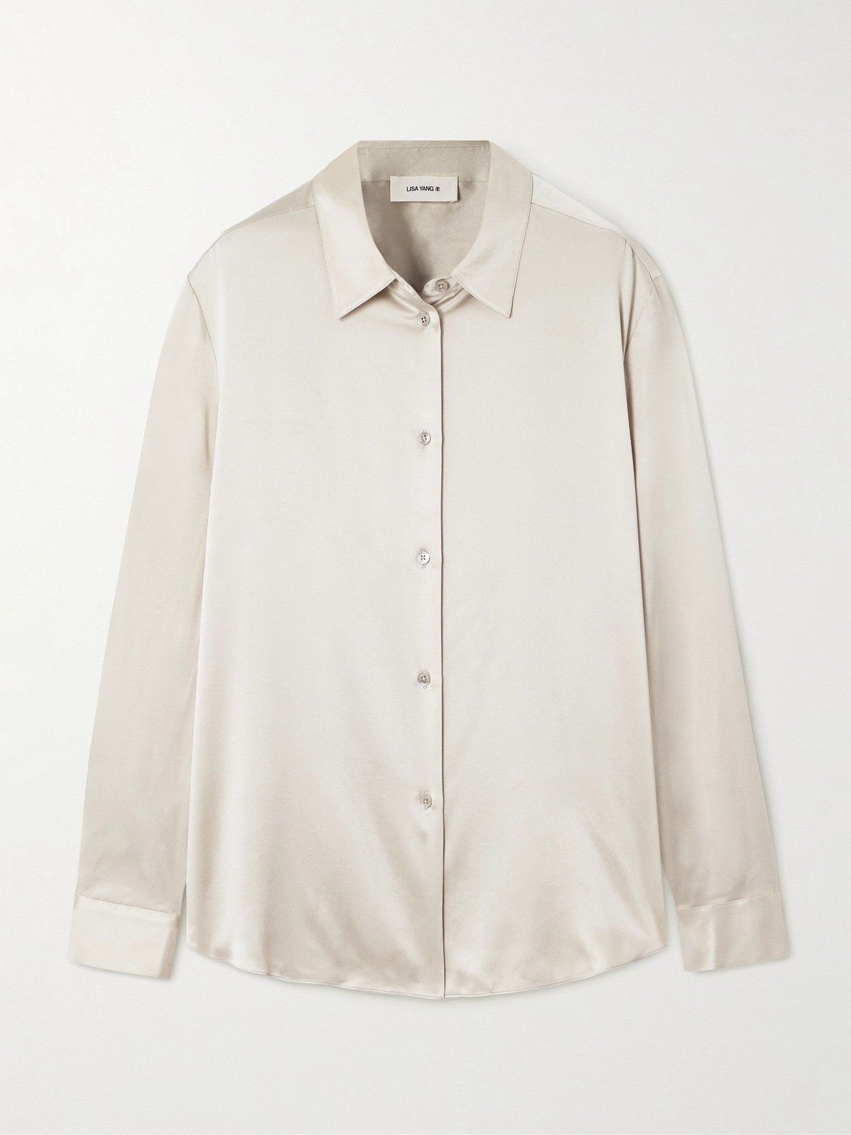 Lisa Yang Silk-satin Shirt In Ivory