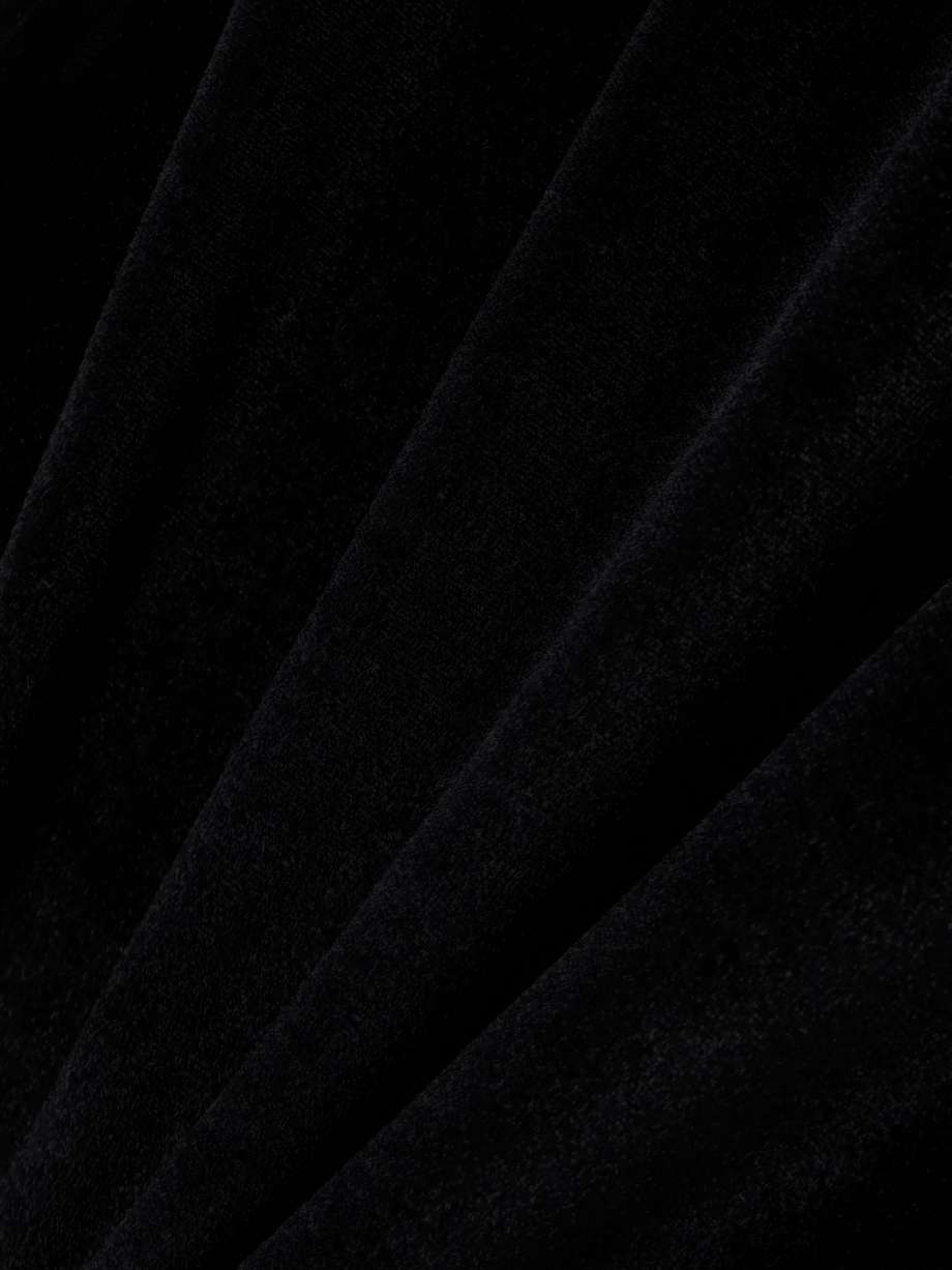 velvet turtleneck gown