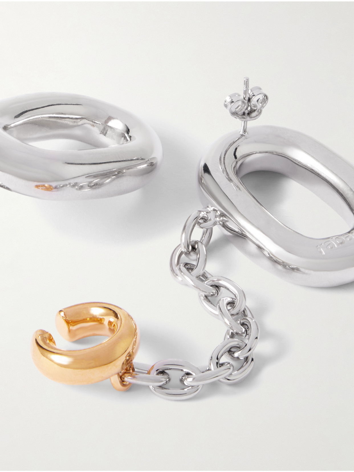 Rabanne Silver And Gold-tone Earrings In Silver