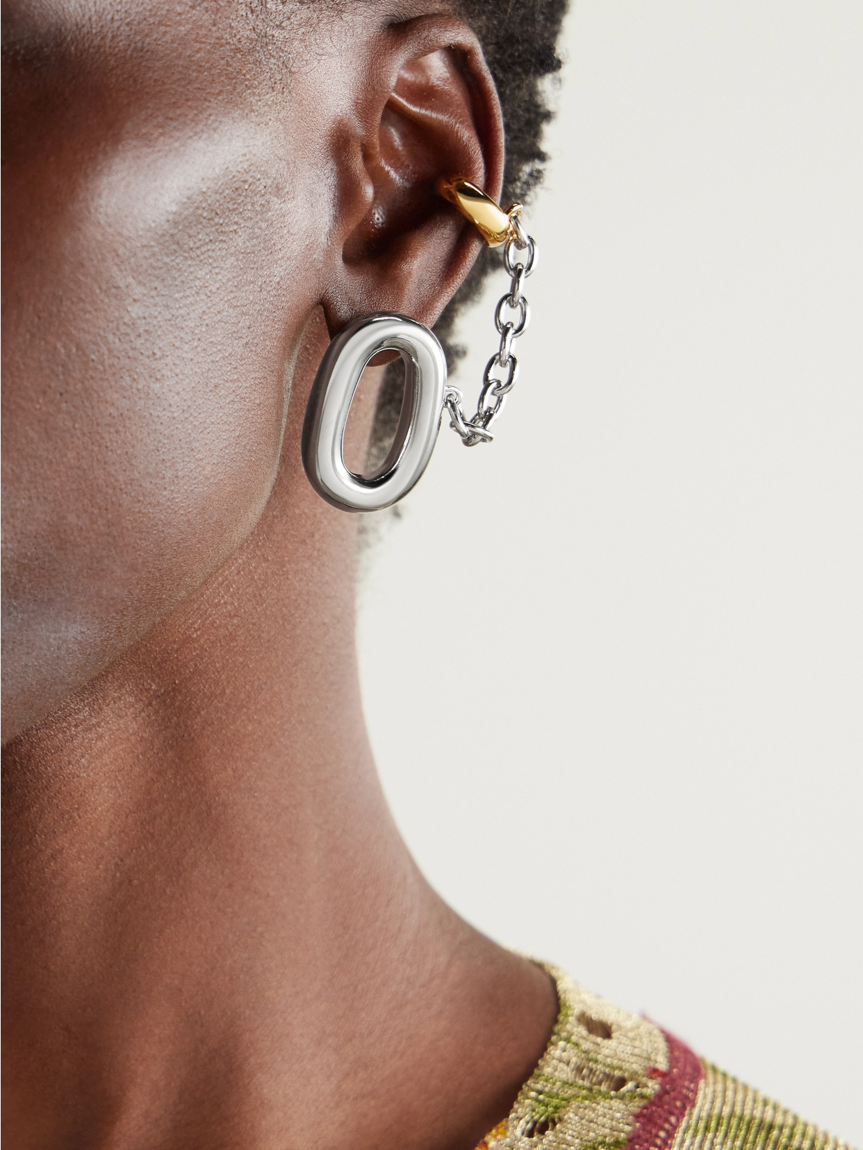 Rabanne Silver And Gold-tone Earrings In Silver