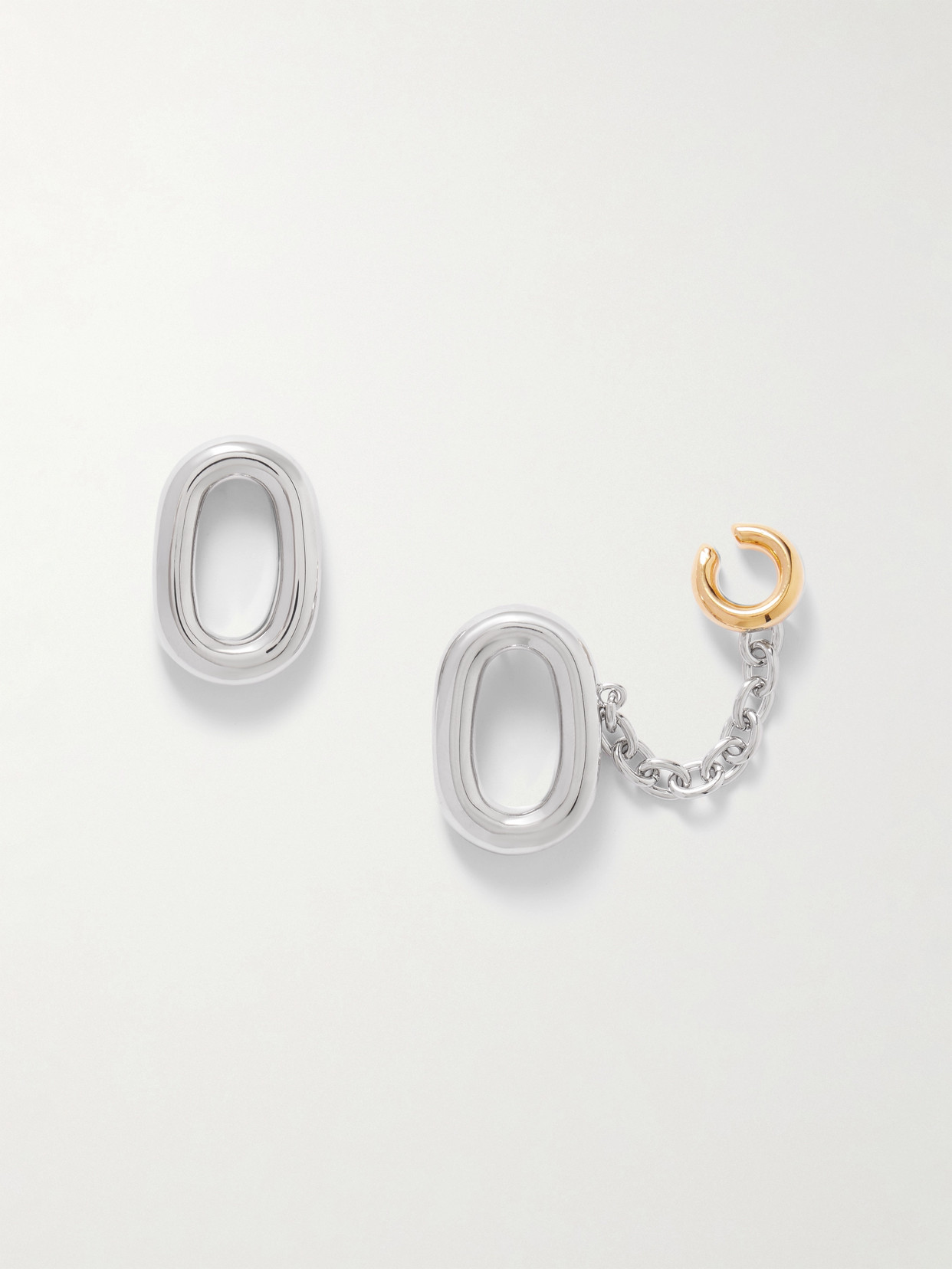 RABANNE - Silver And Gold-tone Earrings - One size