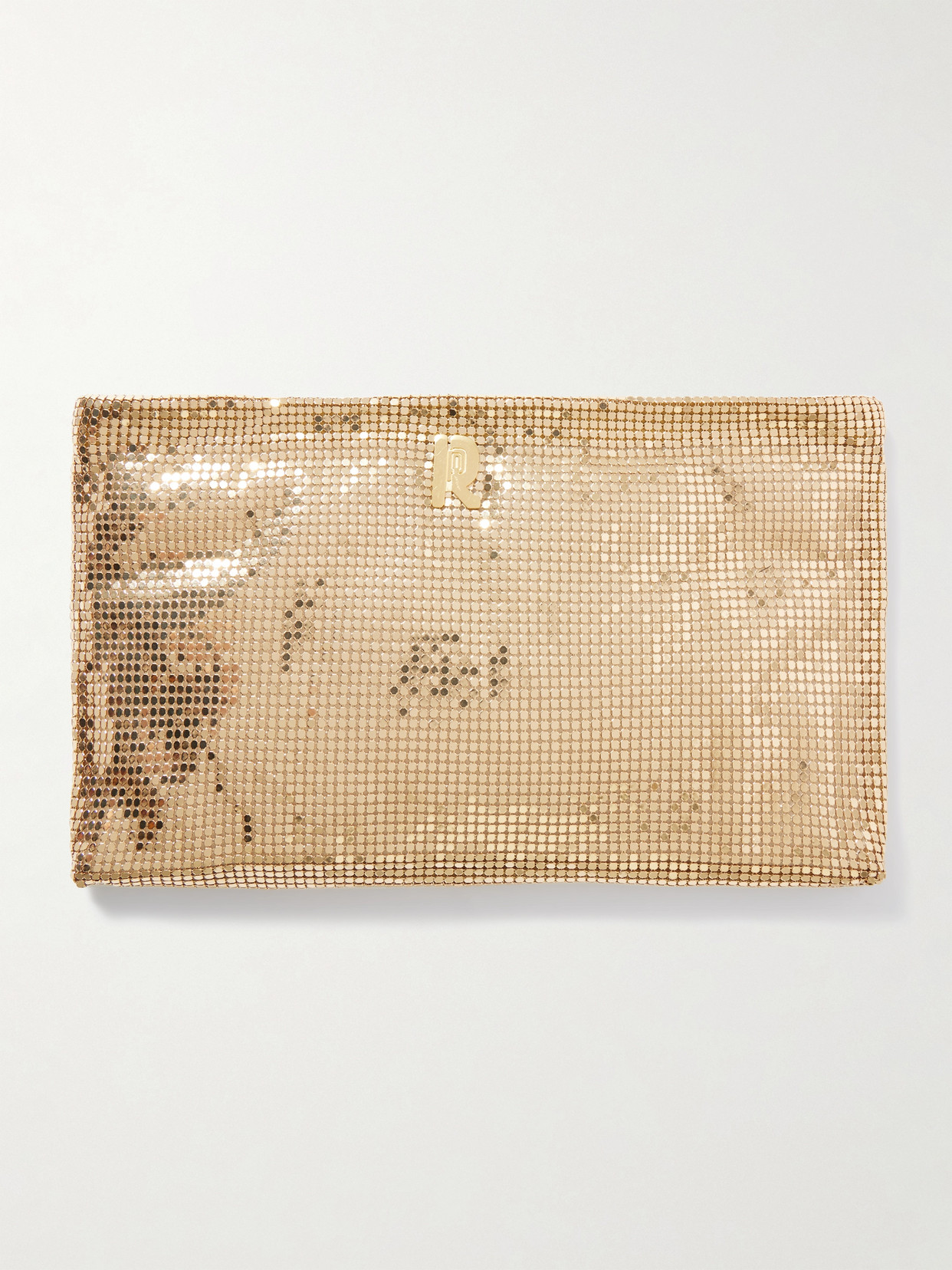 Rabanne Chainmail Clutch In Gold