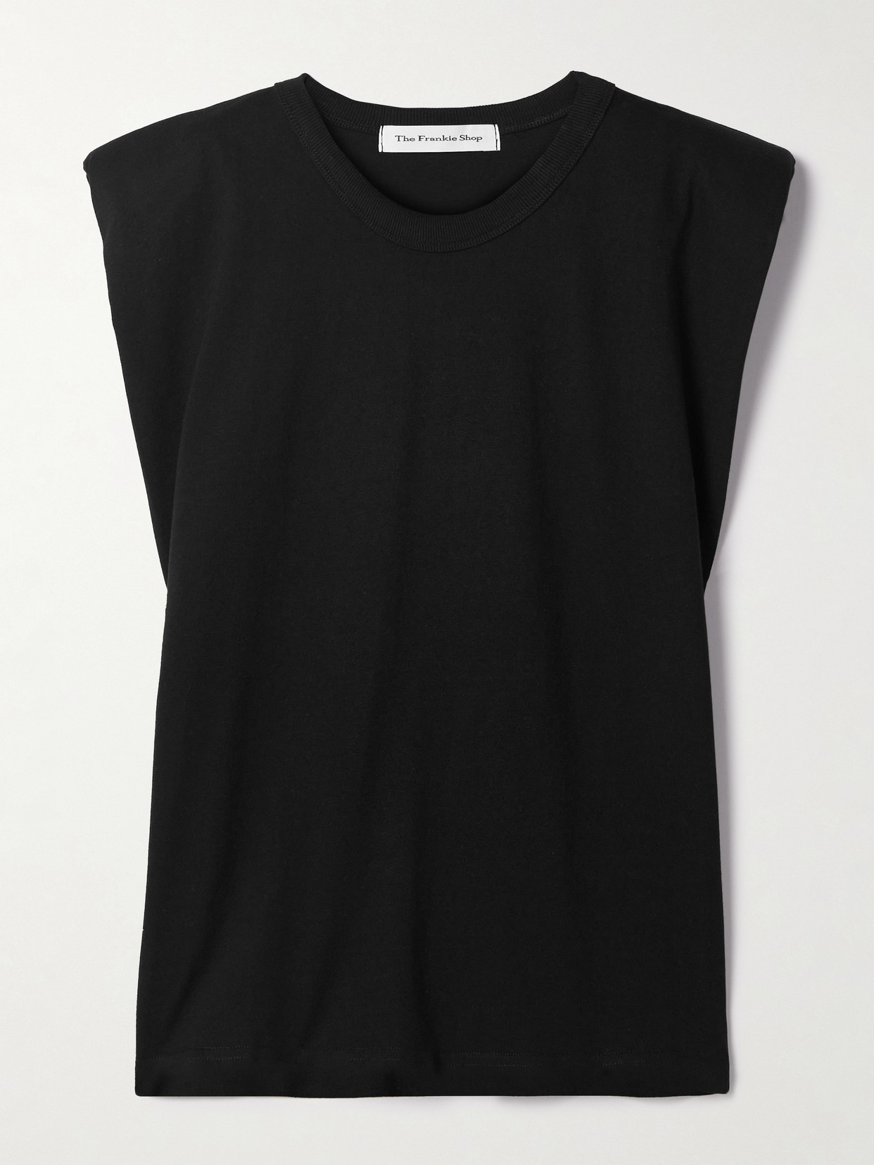 The Frankie Shop Eva Cotton-jersey Tank In Black